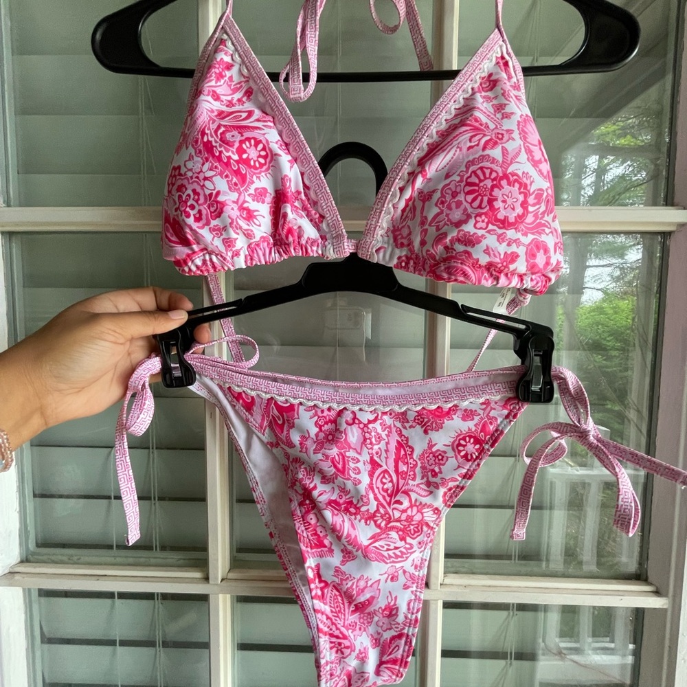 Pink Floral Bikini Set